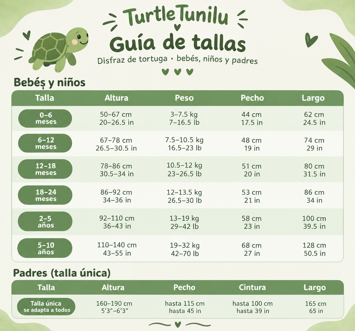 Pijame de tortuga para niños